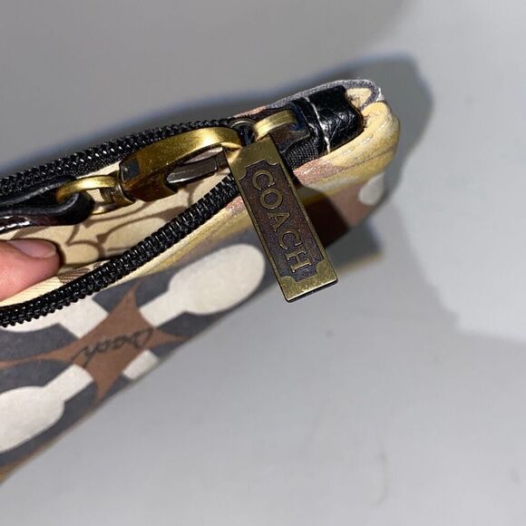 Coach Women's Multicolor Detachable Strap Monogram Wristlet - Picture 9 of 9